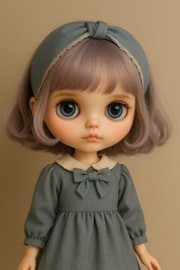 PetitBijouカチューシャ　くすみブルー