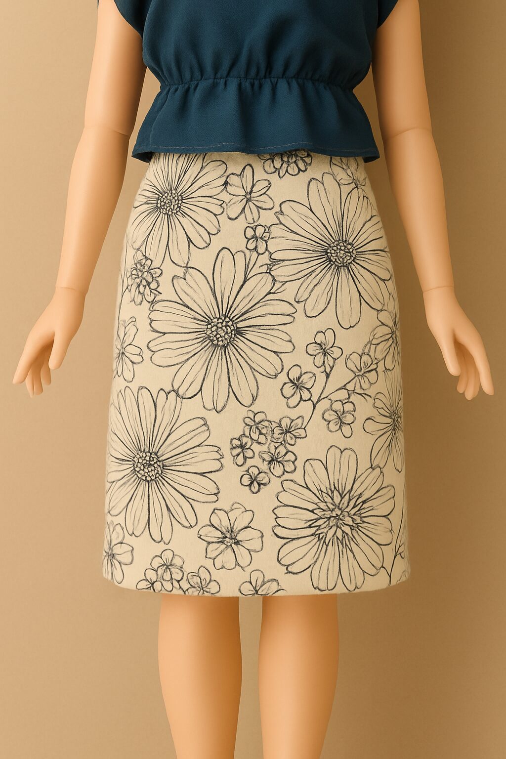 ボタニカルペンシルスカート